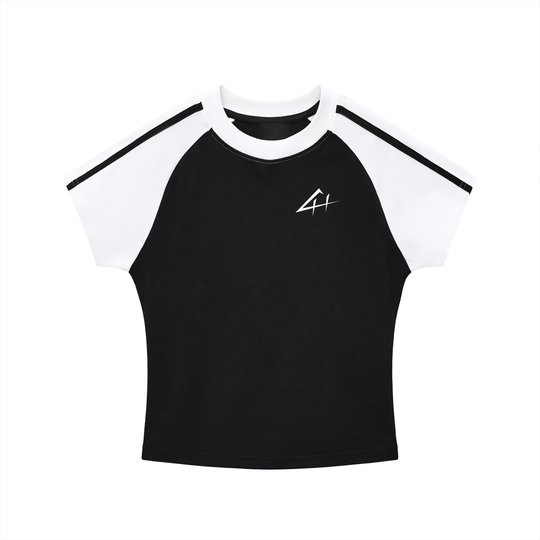Women's Stripes Bodycon Raglan Sleeve T-Shirt