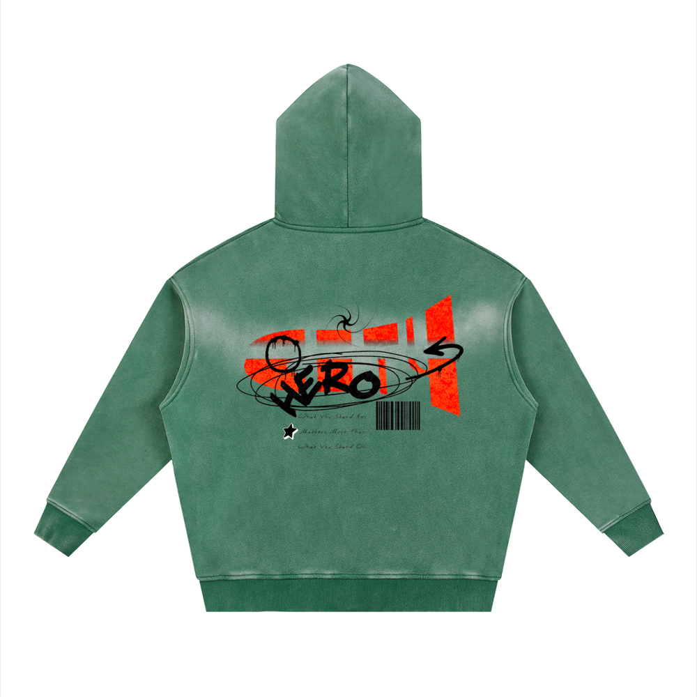 What You Stand For Sunfade Zipper Fleece Hoodie