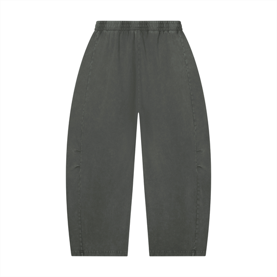 Unisex Mineral Wash Barrel Leg Pants