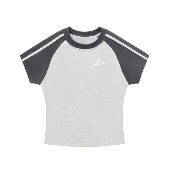 Women's Stripes Bodycon Raglan Sleeve T-Shirt