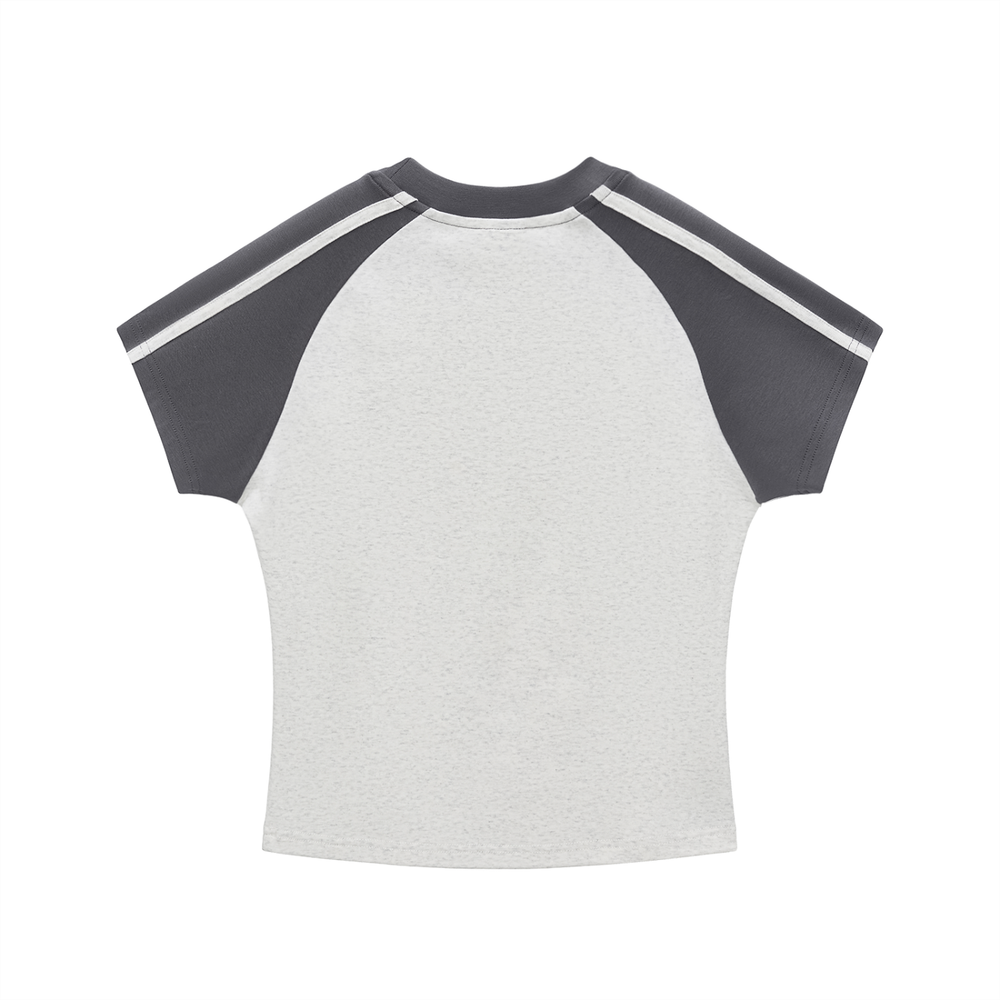 Women's Stripes Bodycon Raglan Sleeve T-Shirt