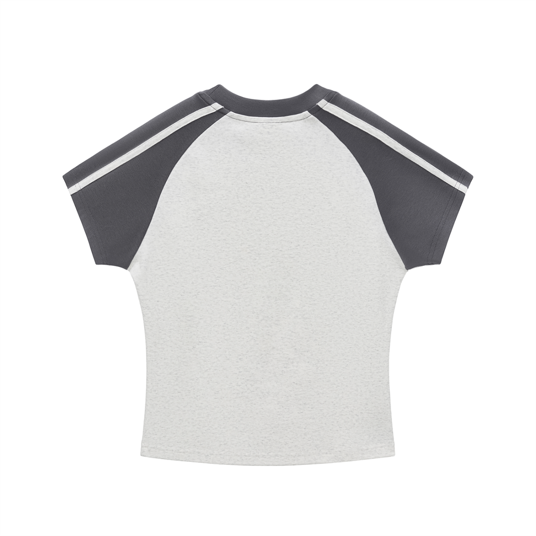 Women's Stripes Bodycon Raglan Sleeve T-Shirt