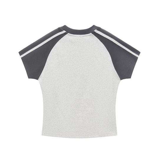 Women's Stripes Bodycon Raglan Sleeve T-Shirt